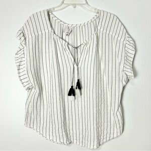 Joie Anthropologie Target White Stripe Women's‎ Top Medium